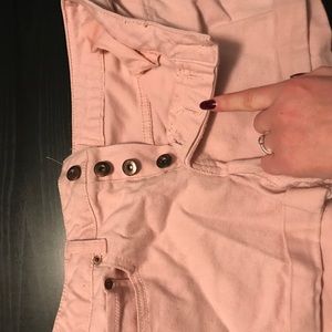 High waisted salmon pink shorts forever 21